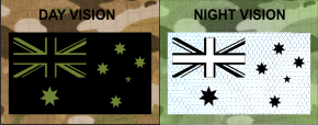 AUSTRALIA IR SolasX patch OD Green on IR Magic Black